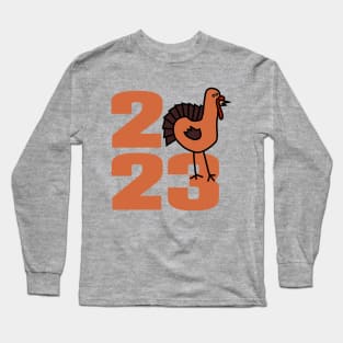 Cute Turkey Thanksgiving 2023 Long Sleeve T-Shirt